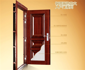 Steel insulated fireproof door