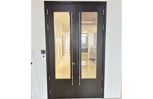 Stainless steel fire-proof glass doors