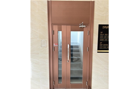 Stainless steel fire-proof glass doors